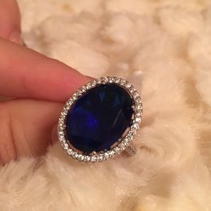 Charmed Aroma Birthday Cake Oval Blue Ring Size 5